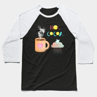 Christmas Hot Cocoa & Cup Cake Baseball T-Shirt